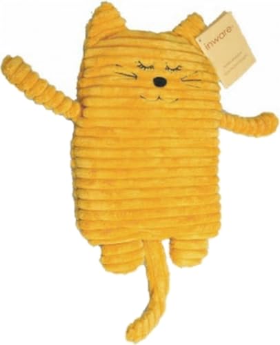 Inwolino 4038904087854 8785 Coussin chauffant en forme de chat Jaune 17 x 26 cm