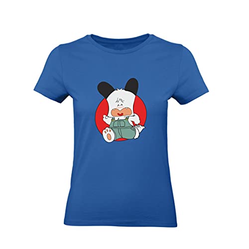  T-Shirt Donna Cotone Basic Super vestibilità Top qualità - H. Spank MOD. 2 - Divertente Humor Made in Italy (Blu, XXL)