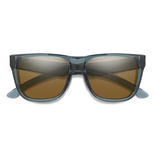 Image of SMITH Lowdown 2 Sunglasses - Performance Sports Active Sunglasses For Running or Everyday Wear - For Men & Women - Crystal Stone Green + Brown ChromaPop Polarized Lenses