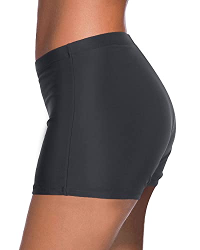 Image of Yonique Womens Swim Shorts Solid Tankini Bottoms Swimsuit Bottoms(Available in Plus)
