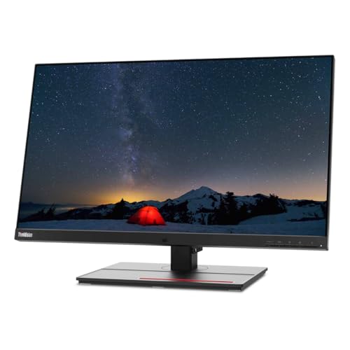 Image of Lenovo ThinkVision P27u-20 27 inch 4K UHD WLED LCD Monitor - 16:9 - Raven Black