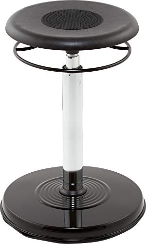 Image of Kore Teen /College Hi-Rise Adjustable Wobble Chair, 21-31.5in Tall, Black | Active seating for home, dorm, and classroom supports focus and posture; adjusts 21-31.5in; anti-tip base; Made in USA