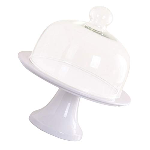 image for Cabilock 1 Set Cake Stand and Serving Plate Platter with Dome Cover Us