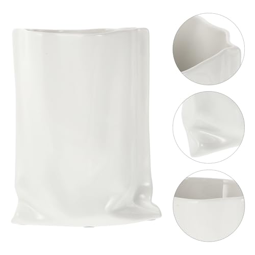Vase céramique blanc stable et pratique pour composition de fleur - 8