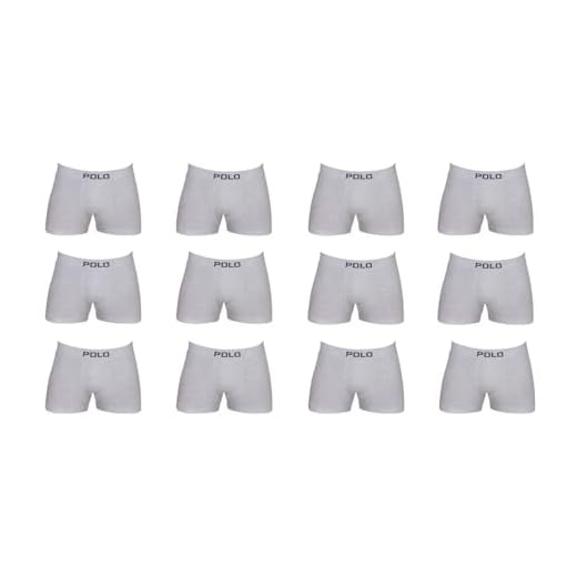 Kit Com 12 Cuecas Boxer Box Polo 781 Algodão Sortido Cor:Cinza;Tamanho:M