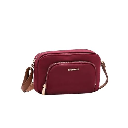 Chenson, Bolsa Feminina Transversal Chenson Microfibra Tiracolo Cor:Vinho