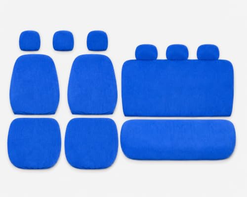 Image of JK Curtains Universal Fit Car Seat Cover Towel for 5 Seater Cars | Soft Plush Fabric Front & Rear Seat Covers with Headrest Covers | Full Seat Coverage | Washable & Reusable | Car Seat Protector