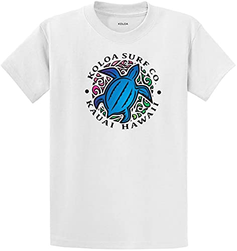 Image of Joe's USA Koloa Surf Tiki Logo Cotton T-Shirts in Regular, Big and Tall Sizes