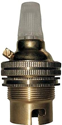 Art Deco Emporium 2 Pack - Traditional Earthed Metal Lampholder with Shade Ring and Nylon Cord Grip in Raw Brass Finish โ image 1