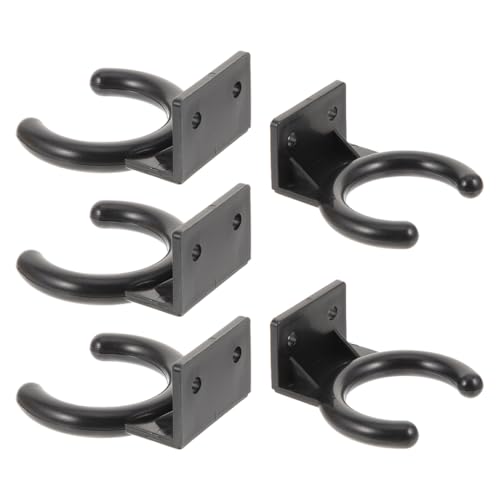 JECOMPRIS 5pcs Microphone Hook Microphone Mount Adapter Microphone Holder Organizer Recording Mic Stand Mic Clamp Microphone Hanger Holder Boom Stand Mic Holder Mic Hanger Black Plastic