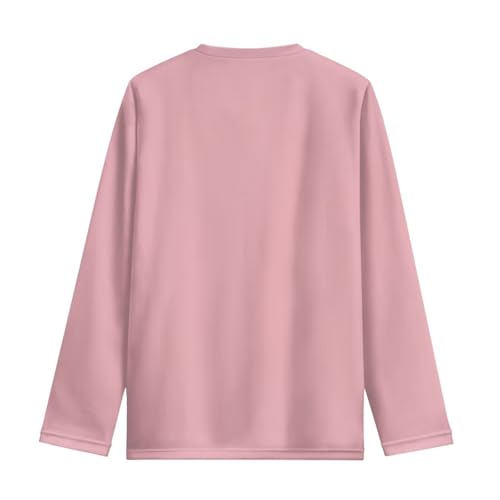 Image of Girls Long Sleeve Shirts Casual Crewneck Soft T-shirts for Girls 3-16 Years Old