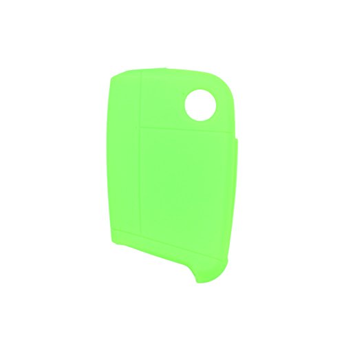 BROVACS Silicone Cover Protector Case Holder Skin Jacket Compatible with VOLKSWAGEN 3 Button Flip Remote Key Fob CV9803 Light Green - Image 3