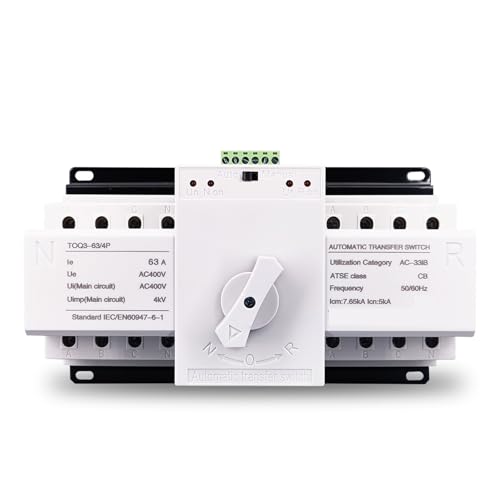Interrupteur de transfert automatique 4P 63A inverseur source double alimentation 380V