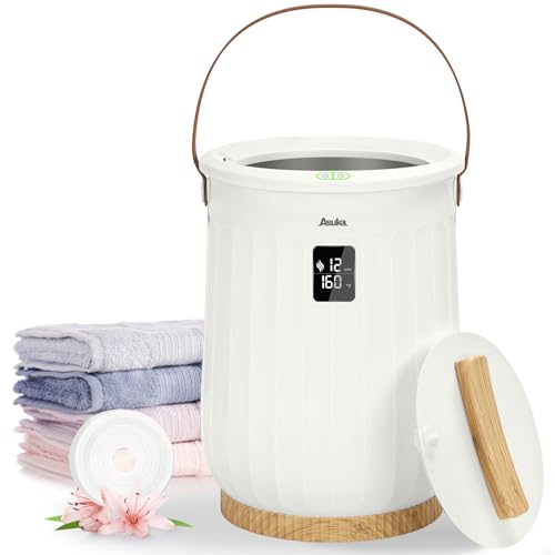 Image of Asuka Towel Warmer, Hot Towel Warmers for Bathroom, Luxury Bucket Towel Warmers with LED Display, Auto Shut Off, Timer Modes, Child Lock, Hot Towel Heater for Towels Blankets Robes Home SPA Elderly