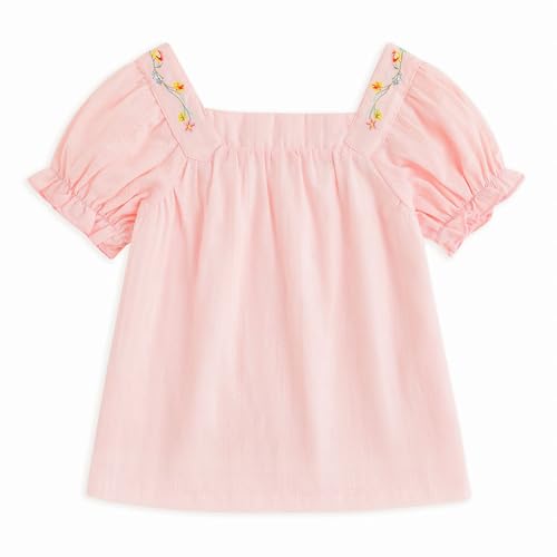 Curipeer Toddler Girls Shirt Summer Casual Puff Short Sleeve Blouse Tops for Baby Girl2