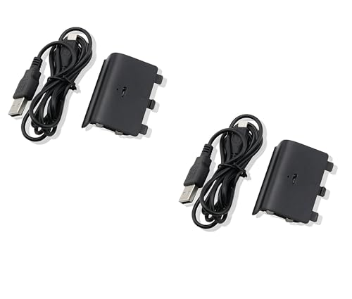 Kit doble batería recargable para Xbox One/One S/One X - 2 x 1200mAh + 2 cables USB - Straße Game