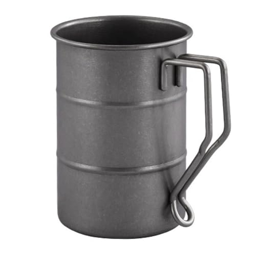 Jarra de cerveza retro industrial, 304 vasos de acero inoxidable, 350 ml/12 onzas