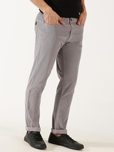 Image of Thomas Scott Men Mid Rise Slim Fit Corduroy Chino Pants