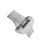 HiCycle2 Cinturino di ricambio per Panerai Marina 44 mm cinturino in pelle fibbia deployante 24 mm acciaio inox 22 mm (argento)