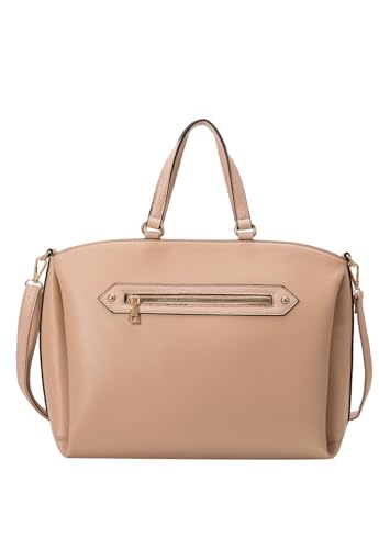 Bolsa Transversal e de Mão Feminina Tamanho Grande Estilo Casual Nude