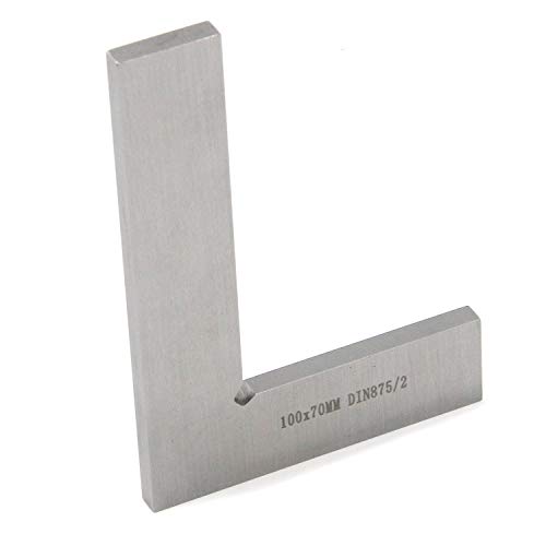 T Tulead Machinist Square Carbon Steel Engineer Square Carpenter Square Right Angle Solid Square 100x70mm/3.94"x2.76"