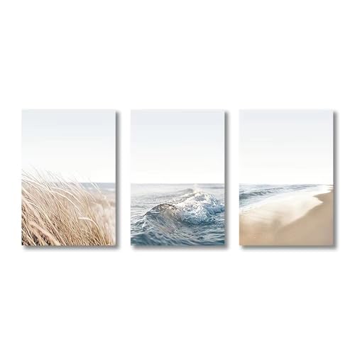 Tableau sur toile paysage marin scandinave pour habiller un grand mur vide de salon