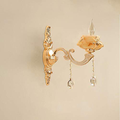 Simplicité Élégante Applique Murale en Cristal Européen Alliage de Zinc en Alliage de Zinc Applique Murale en Jade de Luxe Atmosphérique Salle de Séjour Allée Applique Murale Lampe de Chevet Chaude T