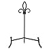 Home-X Large Metal Stand For Books, Bowls or Platters. Fleur De Lis Design