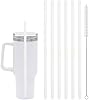 6 Piezas de Popotes de Repuesto para Vaso Stanley Adventure Quencher de 40 oz 30 oz, Popotes con Cepillo de Limpieza para Accesorios Stanley 2