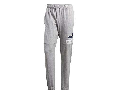 adidas Ess LGO T P Sj, Uomo, Essentials Performance Logo, Medium Grey Heather/White/Black, 2XL