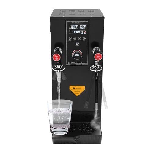 pijopang Step-Heating Commercial Hot Water Dispenser, Upgraded 20s Fast Ready Water Boiler Machine Large Capacity 12 L/3.2 Gal for Tea Boba Tea Milk Tea Restaurant Hotel