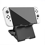 Verstellbarer Ständer kompatibel mit Nintenso Switch, faltbarer tragbarer kompakter Playstand für Switch OLED/Switch Lite Konsole spielen und aufladen, Switch Halterung mit 5 Höheneinstellungen (Pink)