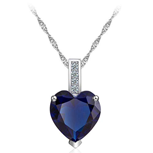 Collier ras du cou cœur en argent 925 et strass zircon AAA rose pour femme