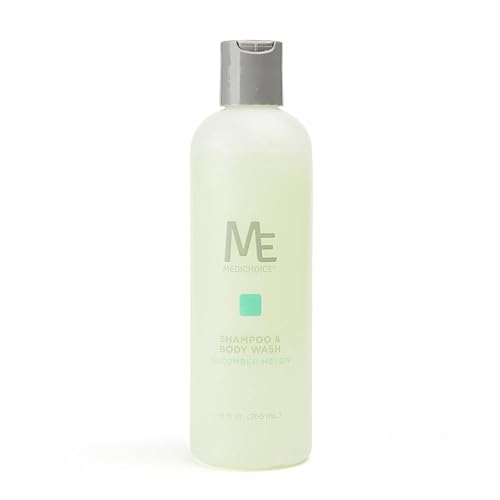 MediChoice Champú y gel de baño con aroma a melón de aloe y pepino para piel y cabello limpios y nutridos 9oz. PC29023 Case 48
