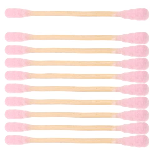 iplusmile Hisopos de Algodón Rosa Espiral de Doble Punta 76 CM 1000 Piezas Aplicadores Desmaquillantes y Limpiadores de Maquillaje para Cuidado de Oídos y Cosméticos Diarios