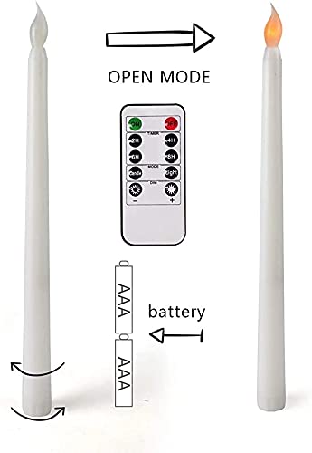BrightDaily Vela cônica de LED sem chama com lâmpada cintilante realista de controle remoto e tempor