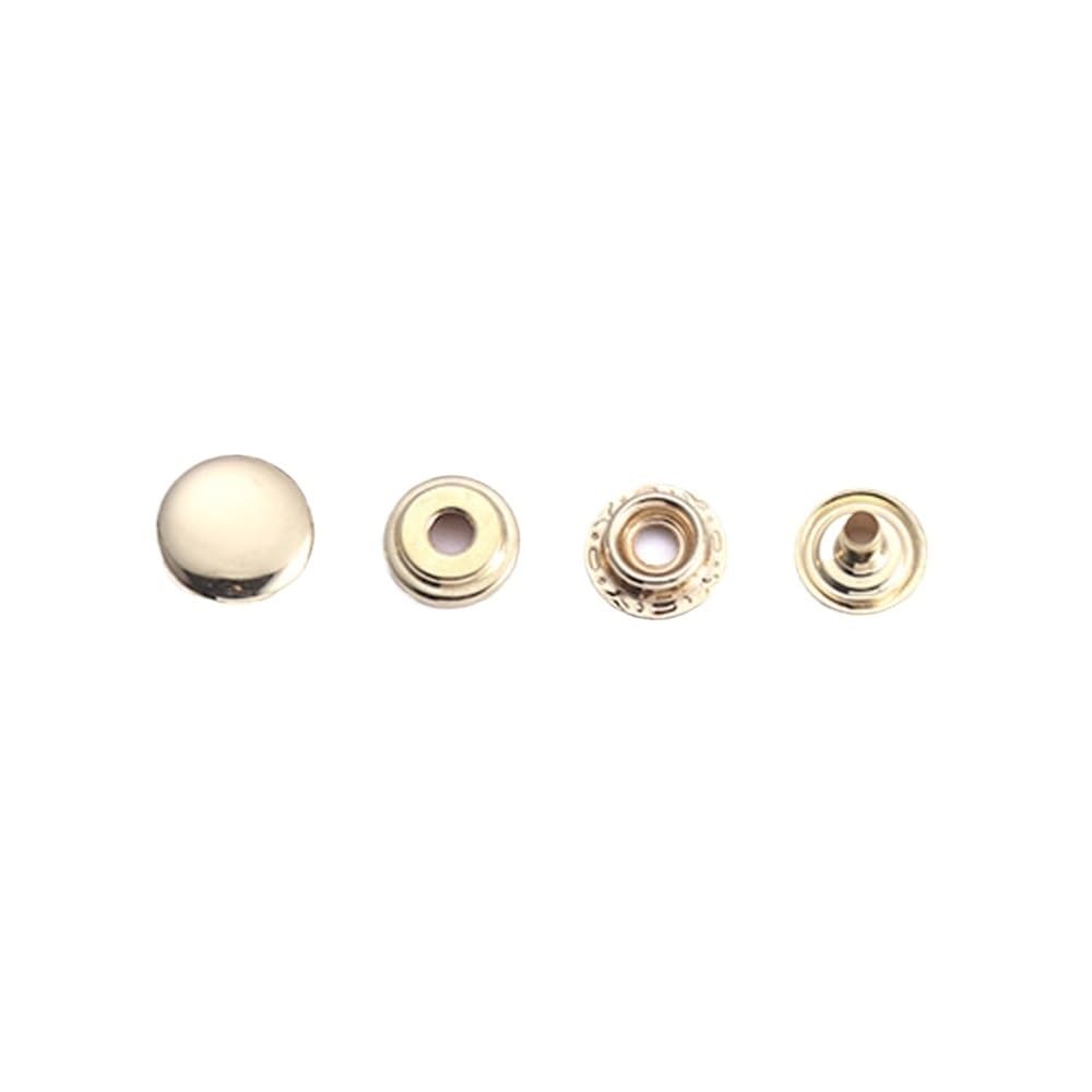 Sunrrafck Gold 10Set/Pack Brass Leather Snap Fasteners Heavy Duty Poppers Craft Accessory Sewing Button 12.5/15Mm 2Size For Choose(,15Mm-(201))