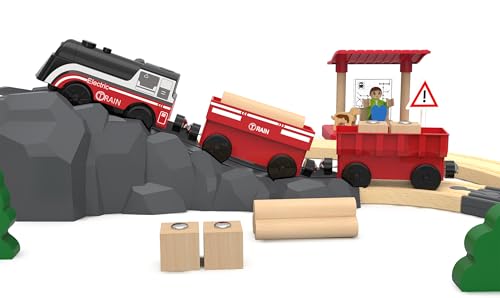 battery operated train for wooden track motorized train for toddlers 3 years old 3pcs trains toy set electric trains compatible with thomas brio chuggington melissa and doug