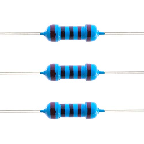 Aukenien 40 Values 1/2W Resistor Pack 1% 1/2 Watt Metal Film Fixed Resistors Assortment Kit 1 2.2 10 22 47 100 120 220 470 1K 2K 2.2K 4.7K 10K 22K 47K 100K 220K 470K 1M Ohm Resistance #TOP4