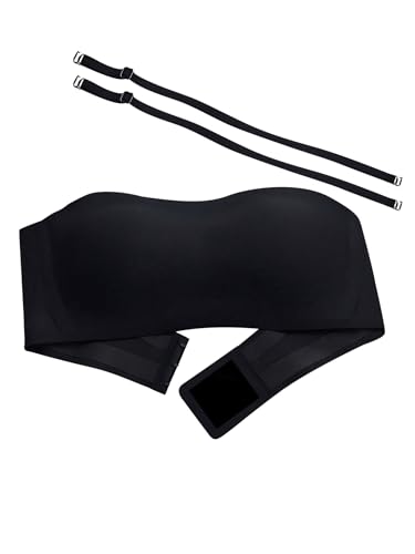 Girl's Push Up Strapless Bra Comfy Bandeau Wireless Bra Sleeveless Tube Tops Bralettes