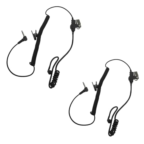 HELETUL 3.5mm Listen Only wbhZbg oWIV[o[ C[s[X }CNPTT Ȃ Motorola gV[o[ |}CNΉ (2pbN) (ubNRC`[u)