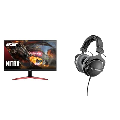 Image of Acer Nitro KG241Y Sbiip 23.8 inch Full HD (1920 x 1080) VA Gaming Monitor & beyerdynamic DT 770 PRO 80 Ohm Over-Ear Studio Headphones in Gray