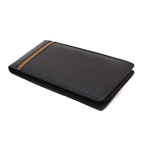 COI Black Chequebook Holder/Leatherite Folder For Unisex-Adult