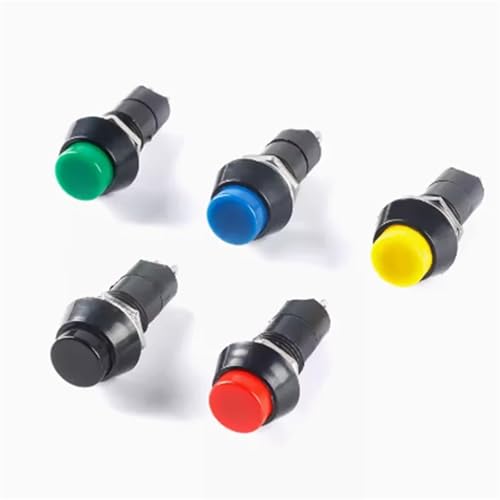 Bouton poussoir PBS-11A jaune 12 mm interrupteur mécanique autobloquant 2 broches 3A 250V