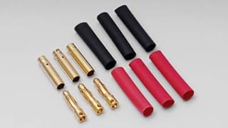 Hyperion 4.0 MM Long Gold Connectors 3 Pairs W/Shrink Tube