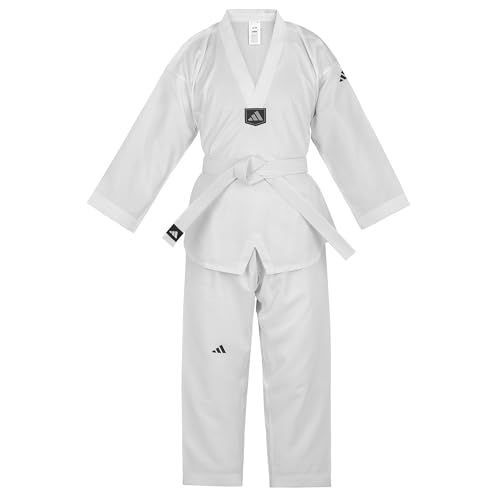 Image of adidas Basic Taekwondo Student White Uniform - White V-Neck