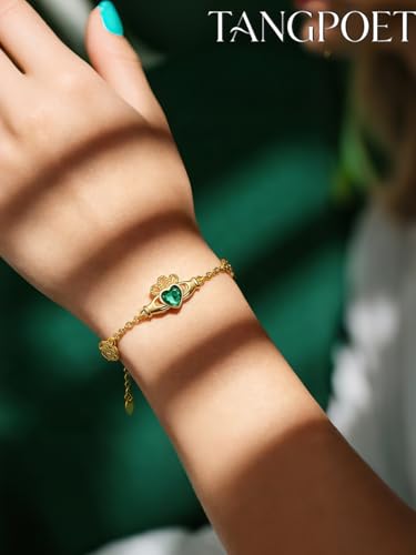 Bracelet Claddagh trèfle irlandais argent 925, cadeau idéal femme - 4