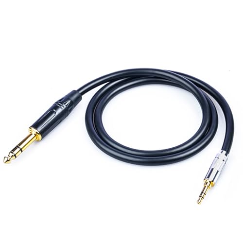 Cable audio Jack 1/4" a 3.5mm, 1 metro miniatura 1