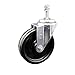 Phenolic Swivel Threaded Stem Caster w/Roller Bearing - 5" x 1.25" Black Wheel and 10MM Metric Stem - 300 lbs Capacity/Caster - Service Caster Brand