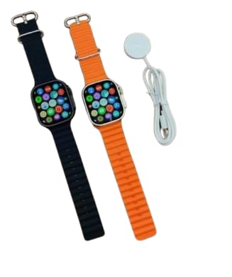 Smartwatch Fitness Tracker with Heart Rate Monitor Bluetooth Connectivity Connected Devices Wearable Technology Smart Watch-009 Pack of 2